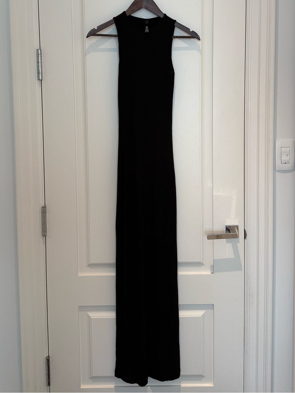 SKIMS Black Sleeveless Maxi Dress